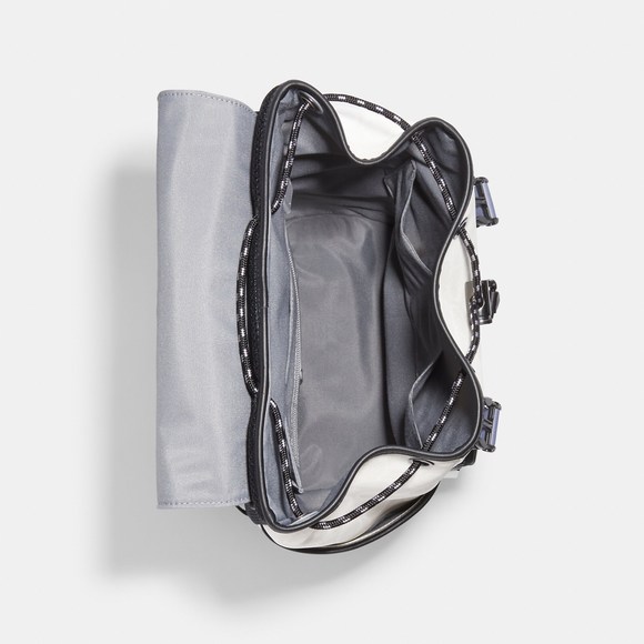 NWT Coach Outlet Track Backpack In Colorblock Signature Canvas With Coach Stamp - Picture 2 of 5